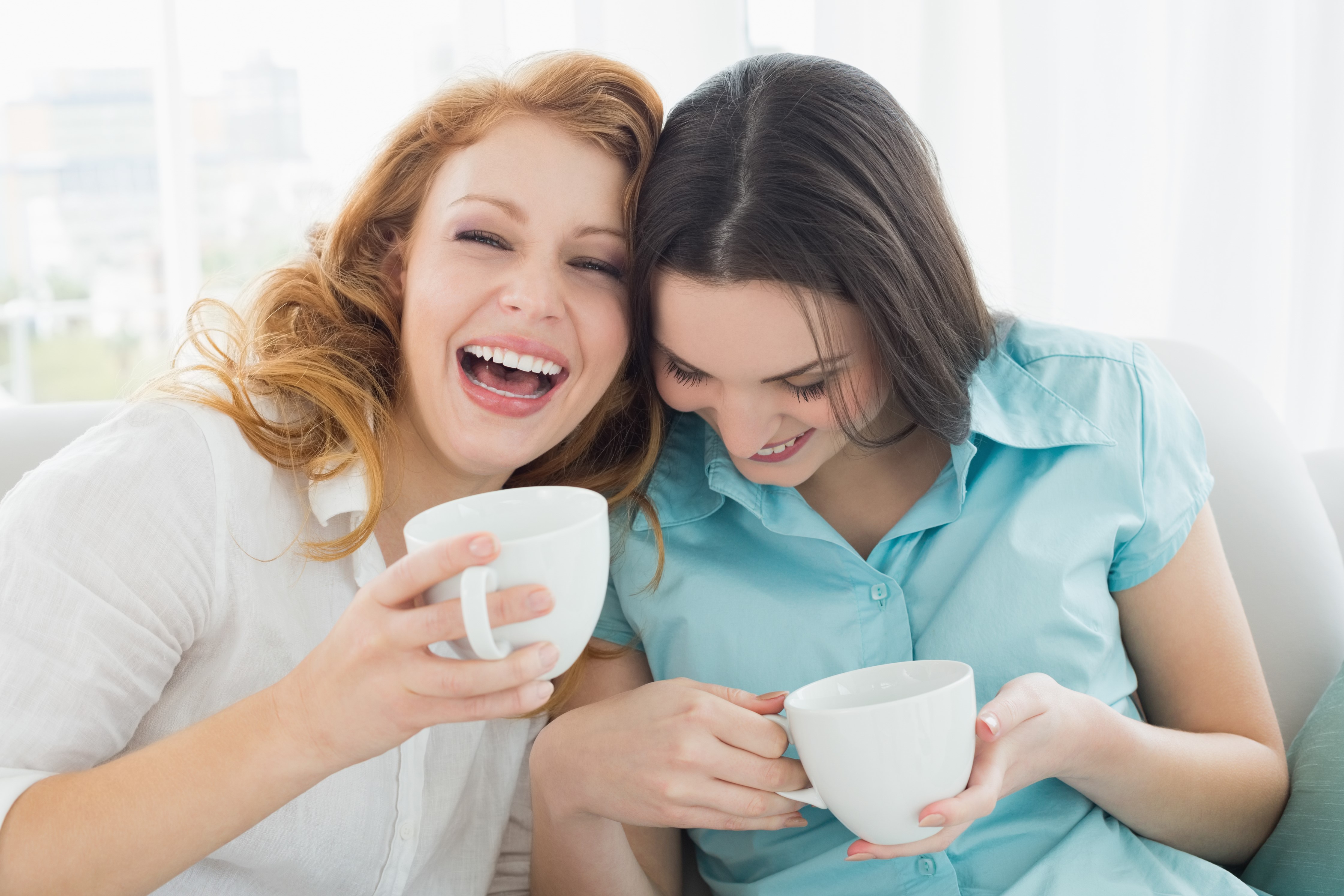 Two girls on tea